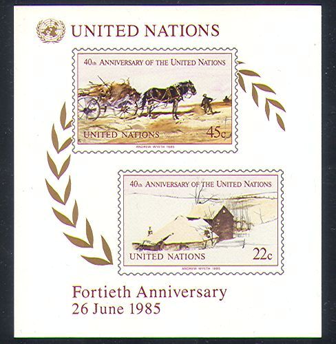 Andrew Wyeth United Nations 40th Anniversary Stamp-