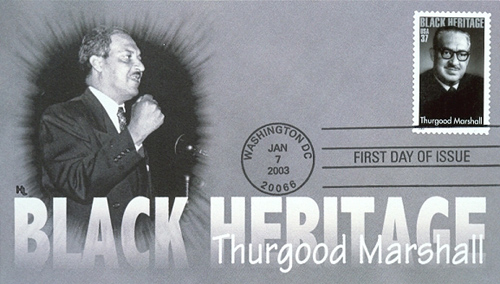 Thurgood Marshall First Day Cover and Stamp