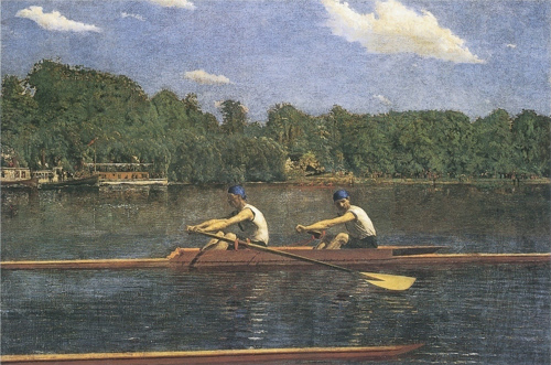 Thomas Eakins painting of The Biglen Brothers Racing