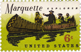 Jacques Marquette Stamp 6 Cents
