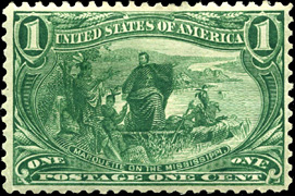 Jacques Marquette Stamp, USA 1 cent