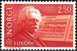 Edvard Hagerup Grieg Stamp