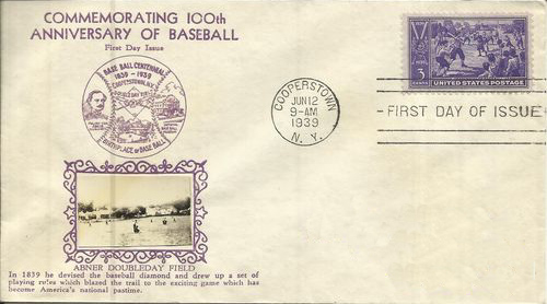 Abner Doubleday Cover, 100th Anniversary of Baseball