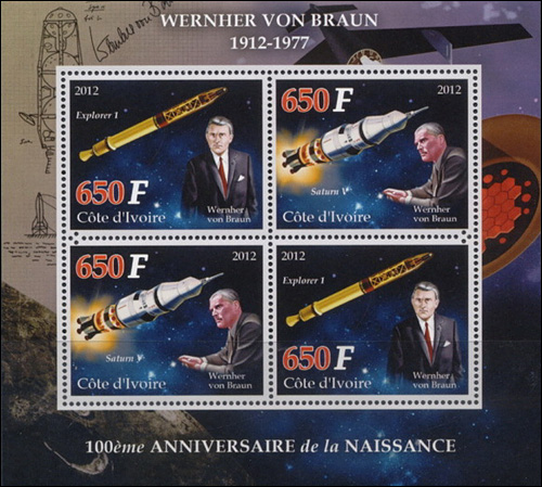 Werner von Braun Stamps