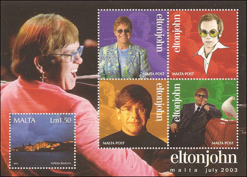 Elton John Stamps, Malta Post, July 2003