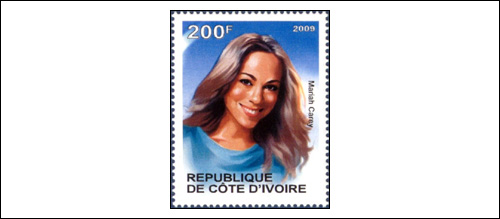 Mariah Carey Stamp, Ivory Coast 2009