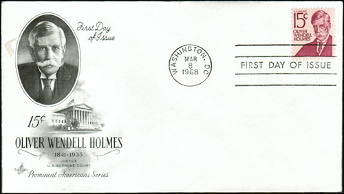 1841 Oliver Wendell Holmes Cover and Stamp