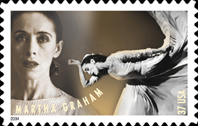 Martha Graham Stamp, 37 cents, USA