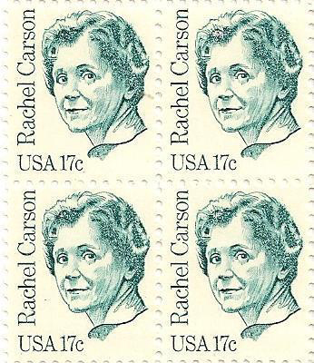 Rachel Carson Stamps, Block of 4, 17 cents USA