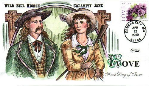 Wild Bill Hickok First Day Cover, Wild Bill Hickok and Calamity Jane