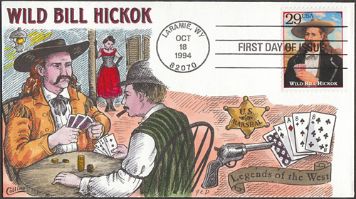 Wild Bill Hickok First Day Cover, Legends of the West
