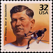 James Francis Thorpe Stamp, 32 cents, USA