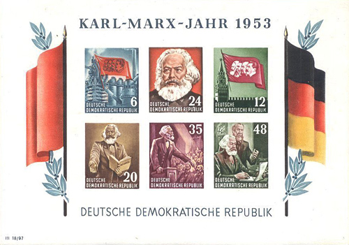6 Karl Marx Stamps, Deutsche
