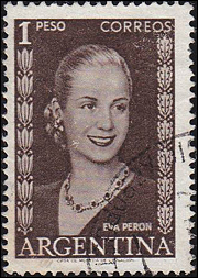 Eva Peron-Duarte Stamp, Argentina, 1 Peso