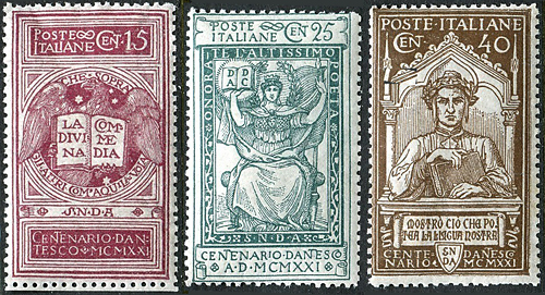 Dante Alighieri Stamps, Italian Post
