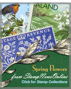 Spring Flowers on Stamps