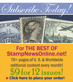 Stamp New Online now only $12.00 for 12 issues