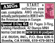 J.V. Bush, Inc. J.V. Bush, Inc. - Start a stamp collection you can complete. AMP stamps actually participated in WWII with the American troops in Europe. Special D-Day Kit.